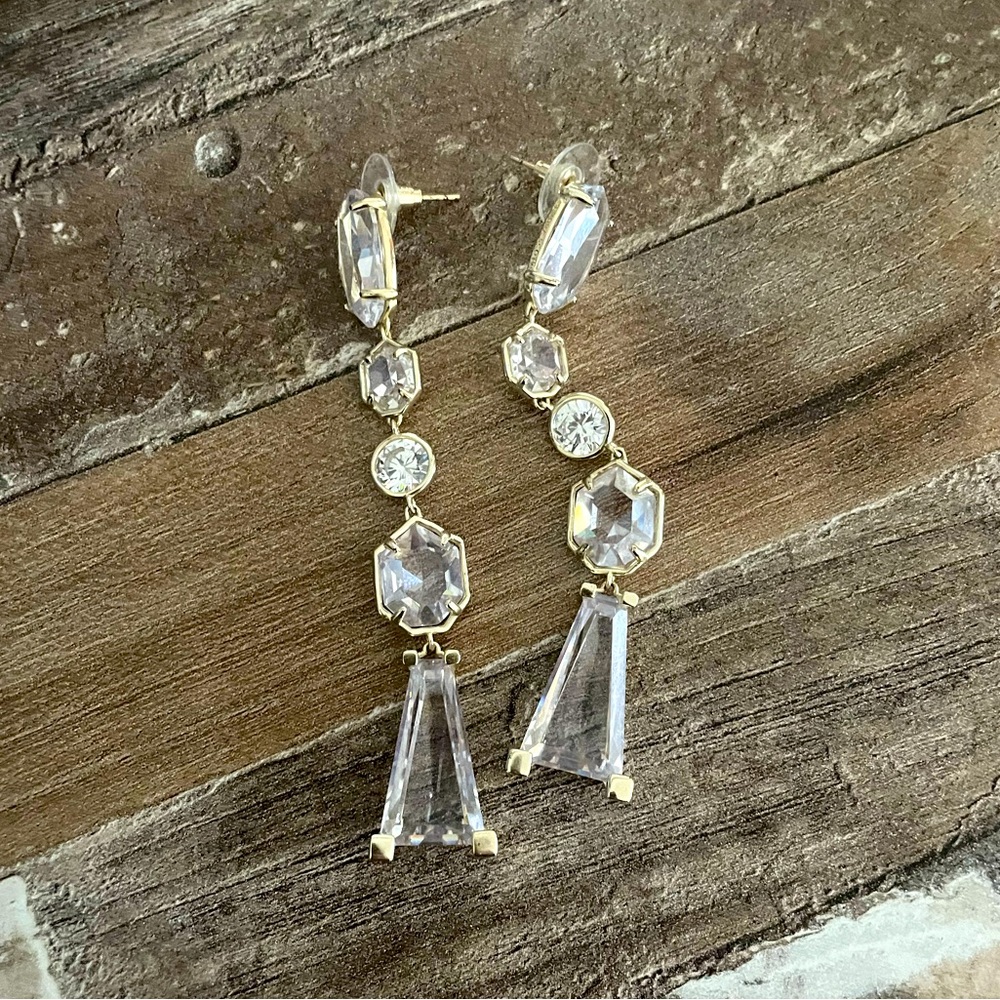 Kendra Scott Gold and Silver Drop Earrings